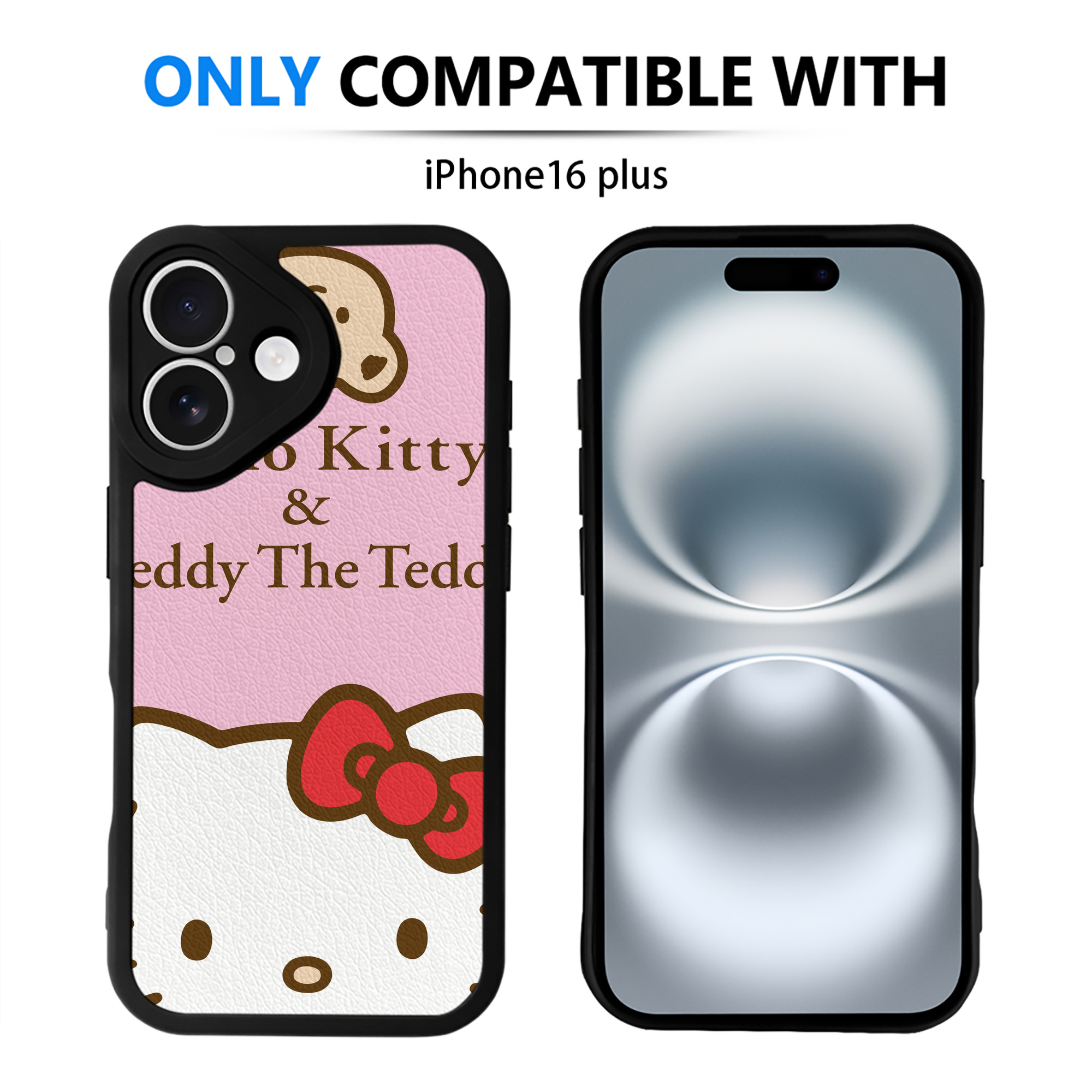 （画像用） Hello Kitty ハローキティ 【iPhone 16シリーズ対応】シリコンスマホケース（レザー調） 材質：シリコン